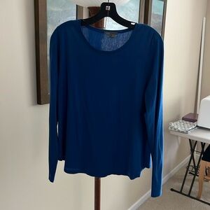 Beautiful blue Vince! Light weight long sleeve top but not sheer